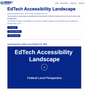 Thumbnail of EdTech Accessibility Landscape Hub page.